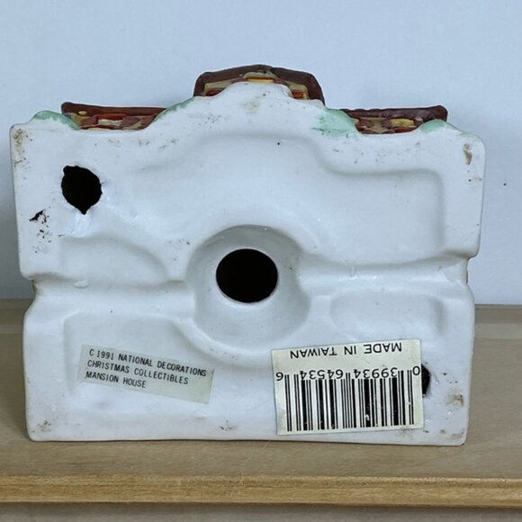 Village Mansion Holiday Dickens of London Christmas Porcelain House Vintage 1991 - Picture 9 of 16